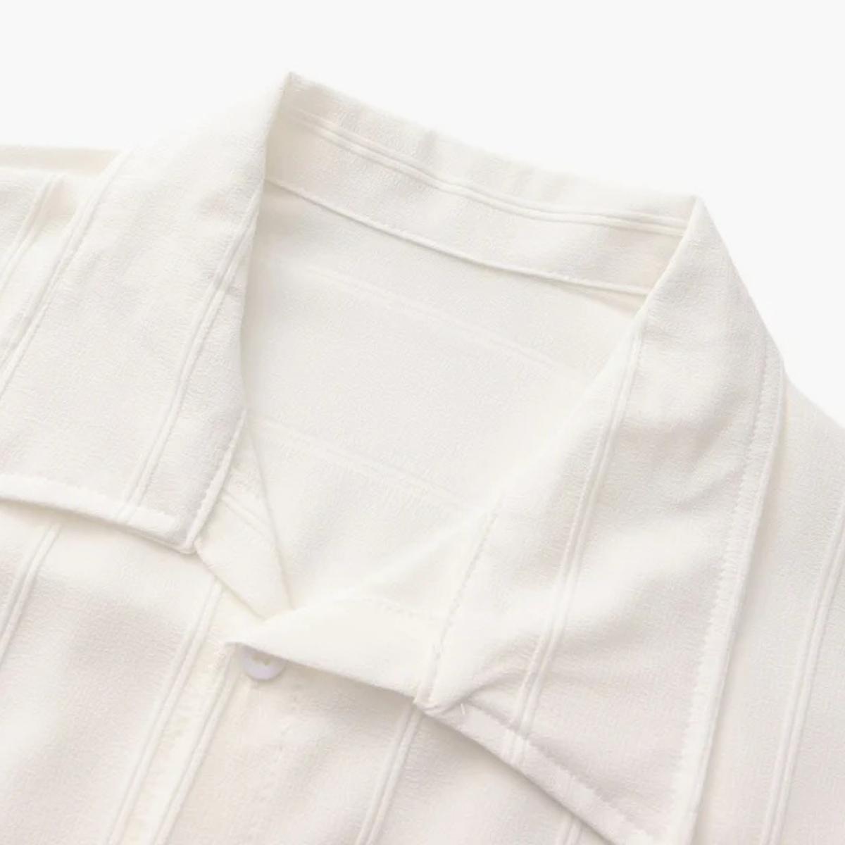 Ribbed Collar Shirt