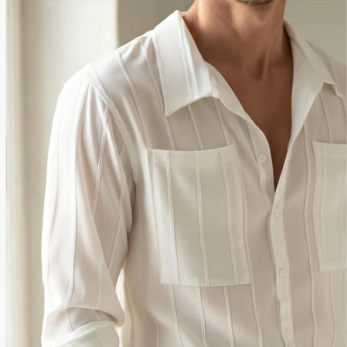 Ribbed Collar Shirt