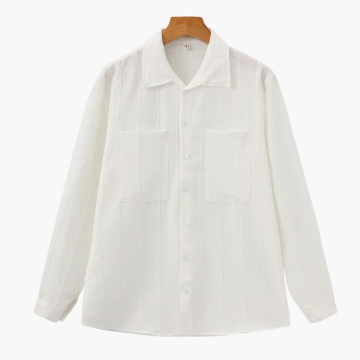 Ribbed Collar Shirt