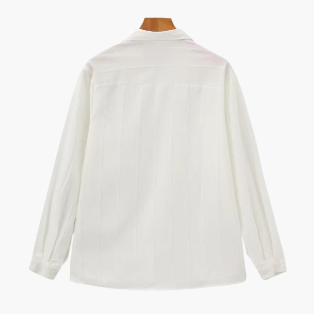 Ribbed Collar Shirt