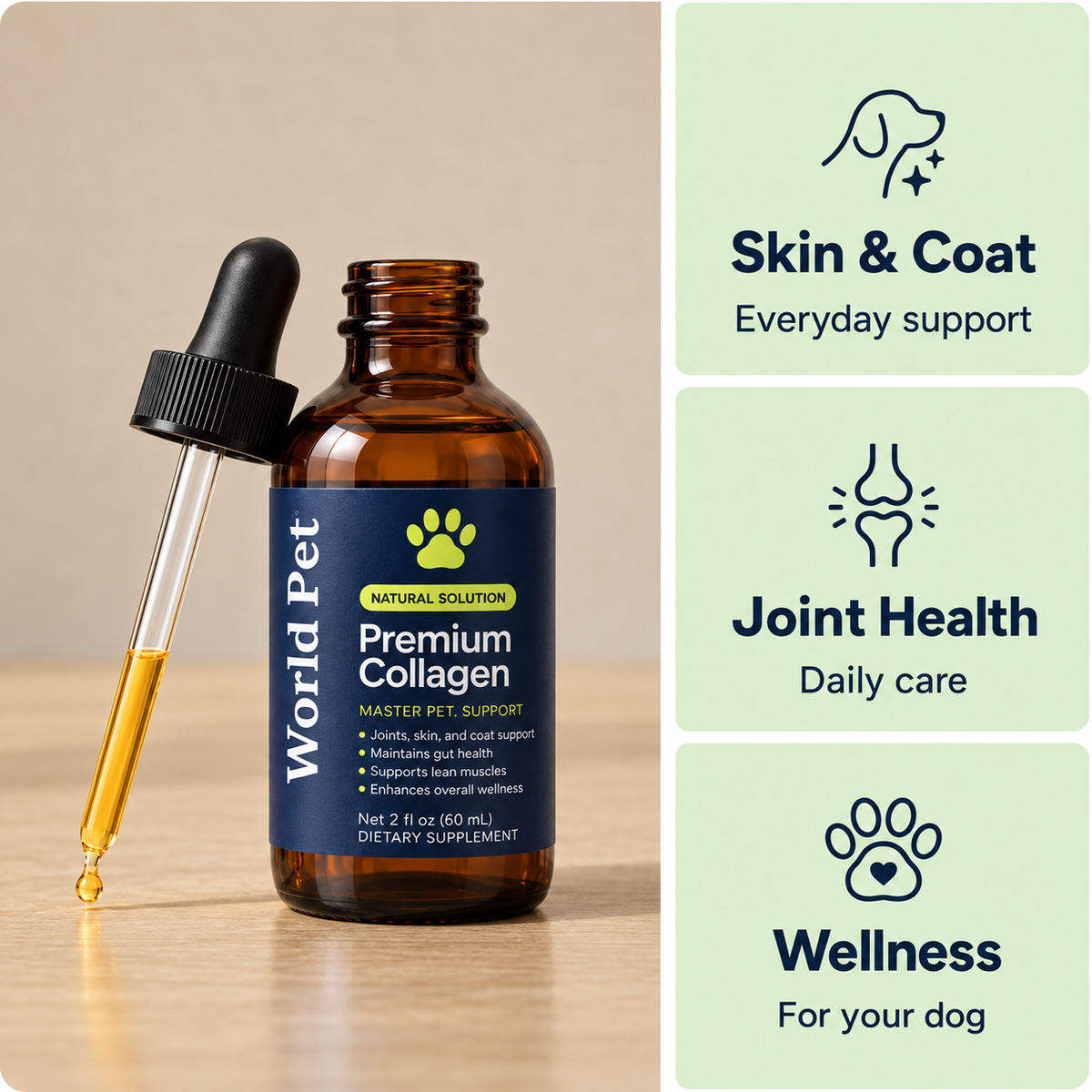 World Pet 4-in-1 Liquid Collagen for Dogs